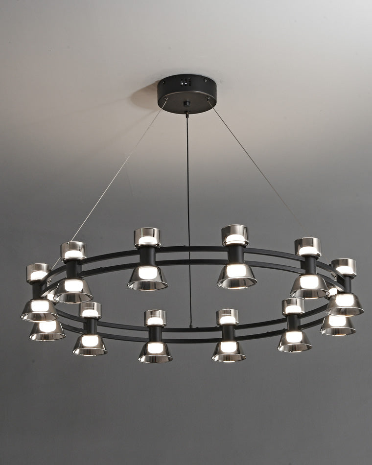 WOMO Hanging Lamps Pillar Candle Round Chandelier-WM2224