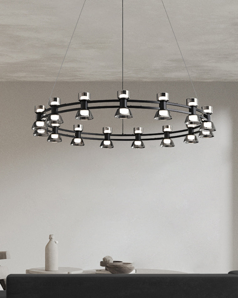 WOMO Hanging Lamps Pillar Candle Round Chandelier-WM2224