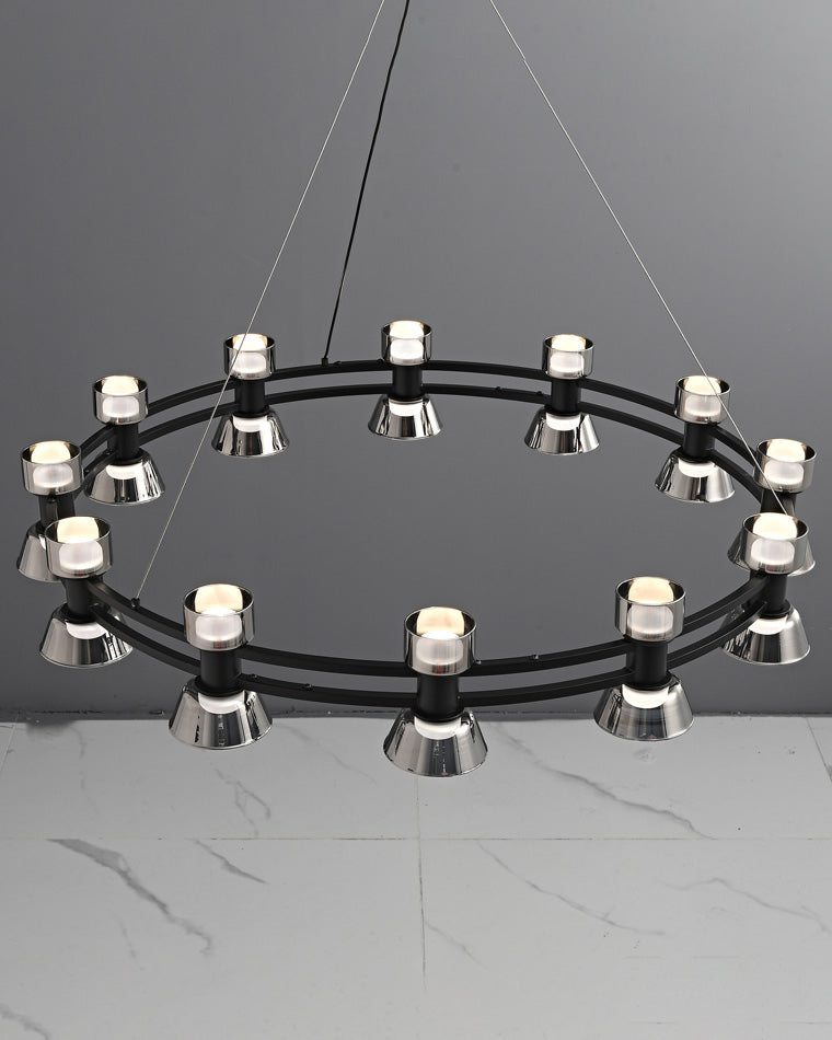WOMO Hanging Lamps Pillar Candle Round Chandelier-WM2224