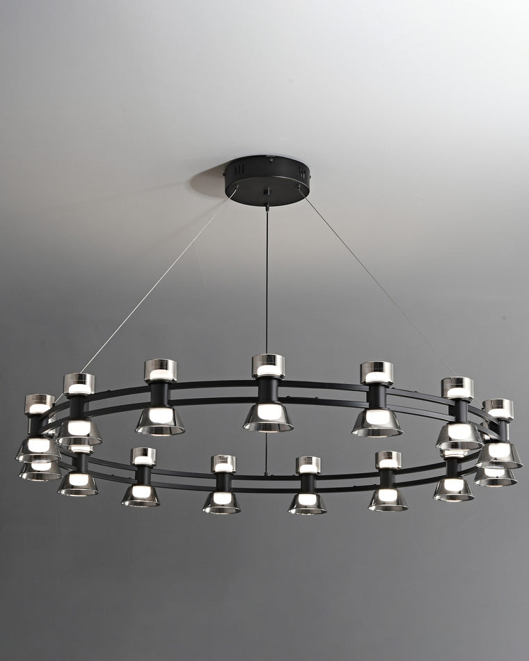 WOMO Hanging Lamps Pillar Candle Round Chandelier-WM2224