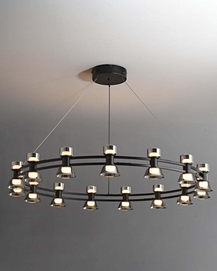 WOMO Hanging Lamps Pillar Candle Round Chandelier-WM2224