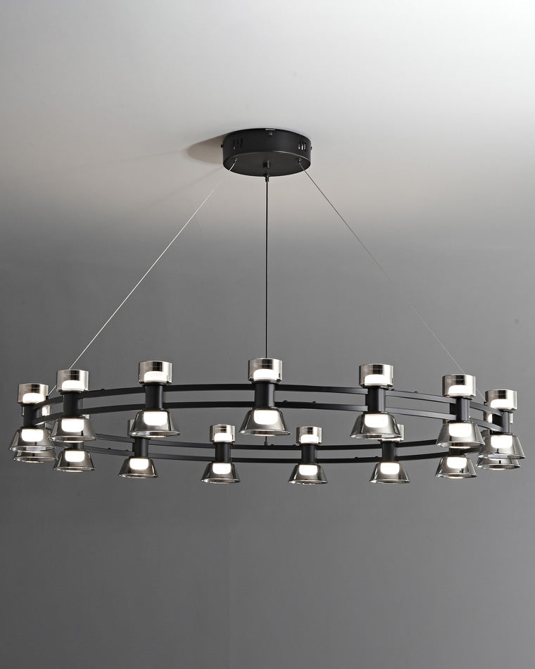 WOMO Hanging Lamps Pillar Candle Round Chandelier-WM2224