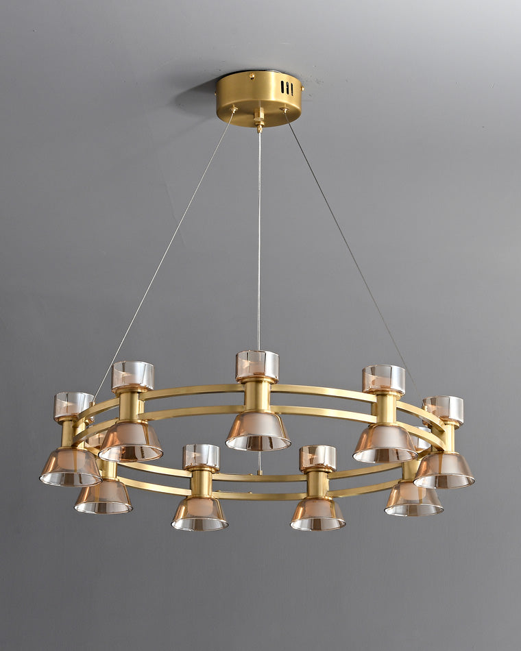 WOMO Hanging Lamps Pillar Candle Round Chandelier-WM2224