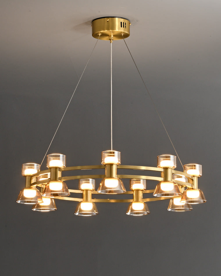 WOMO Hanging Lamps Pillar Candle Round Chandelier-WM2224