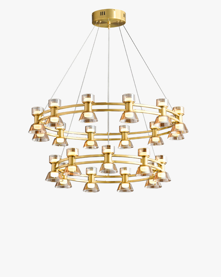 WOMO Hanging Lamps Pillar Candle Round Chandelier-WM2224