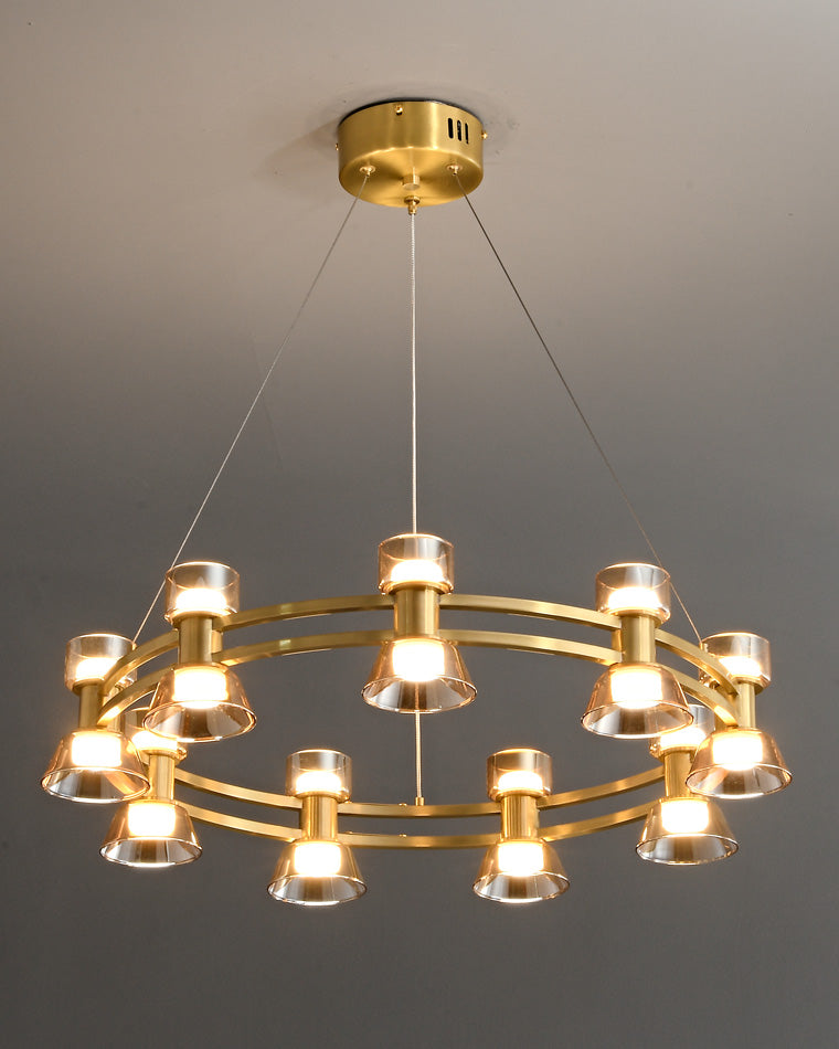 WOMO Hanging Lamps Pillar Candle Round Chandelier-WM2224