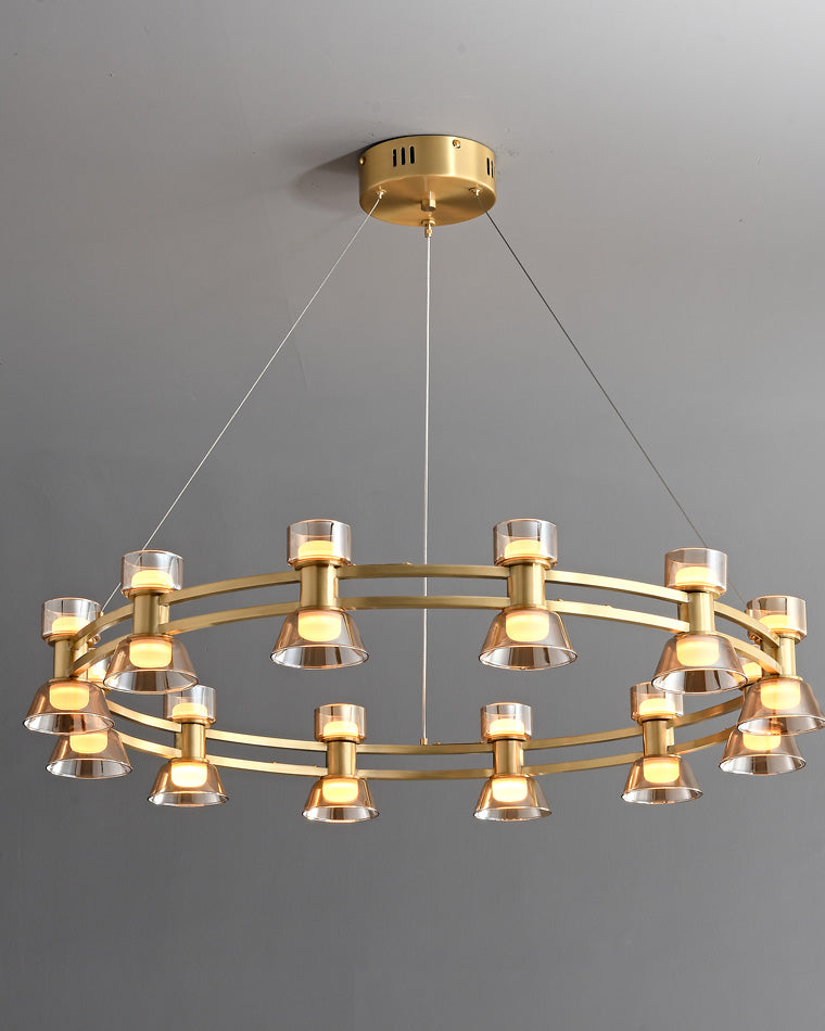 WOMO Hanging Lamps Pillar Candle Round Chandelier-WM2224