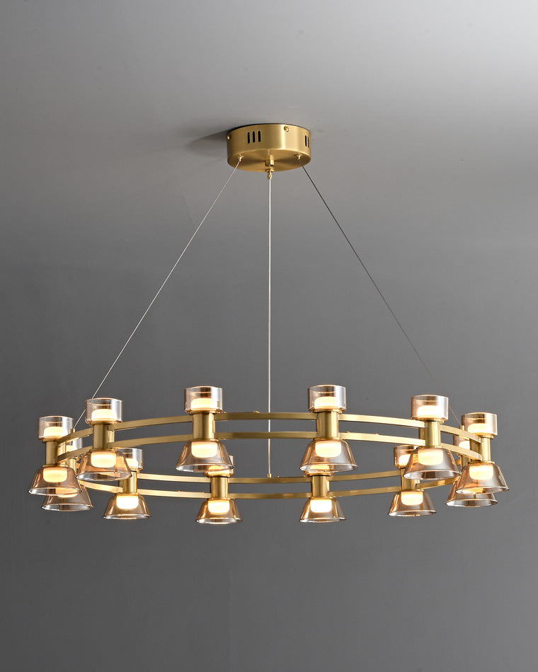 WOMO Hanging Lamps Pillar Candle Round Chandelier-WM2224