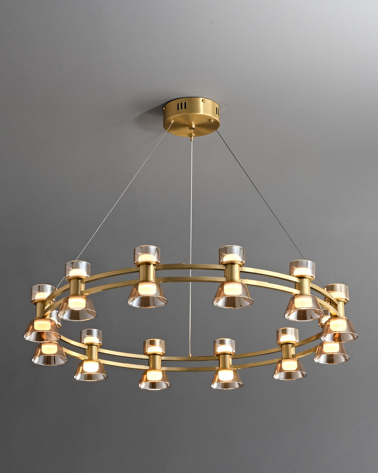 WOMO Hanging Lamps Pillar Candle Round Chandelier-WM2224