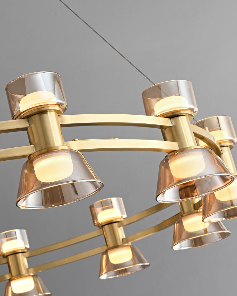 WOMO Hanging Lamps Pillar Candle Round Chandelier-WM2224