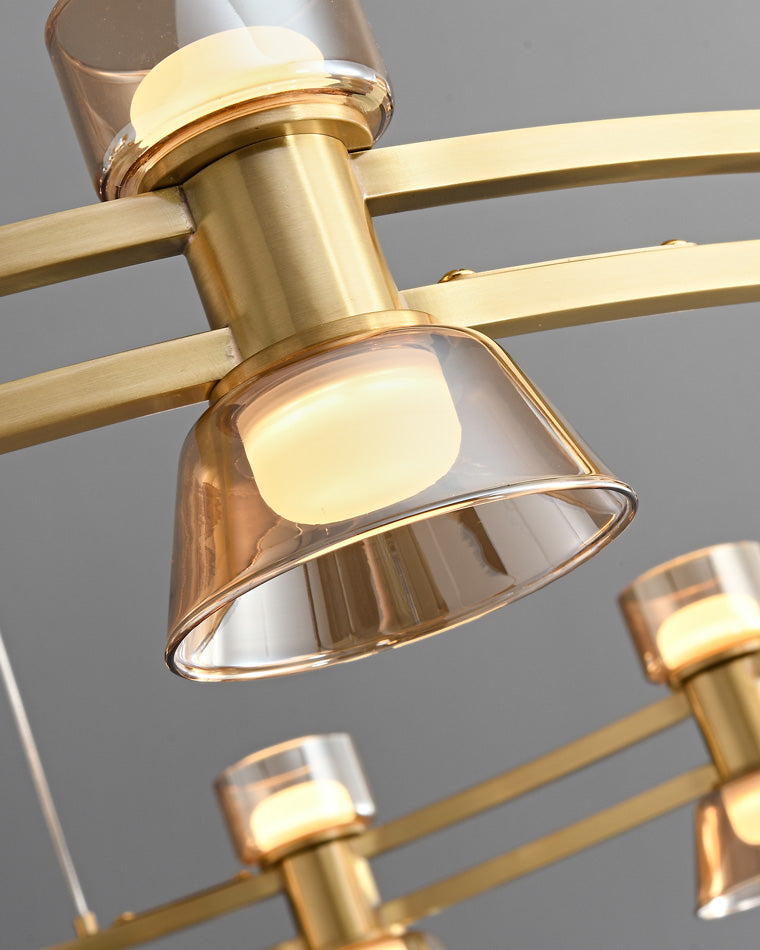 WOMO Hanging Lamps Pillar Candle Round Chandelier-WM2224