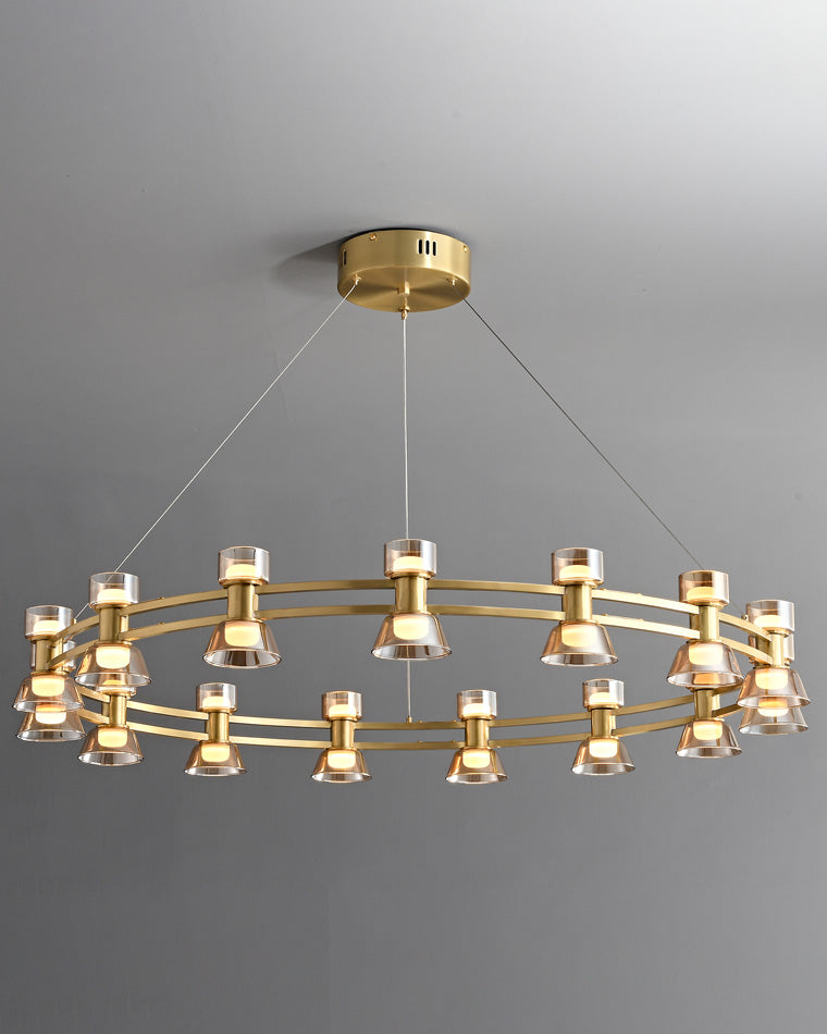 WOMO Hanging Lamps Pillar Candle Round Chandelier-WM2224