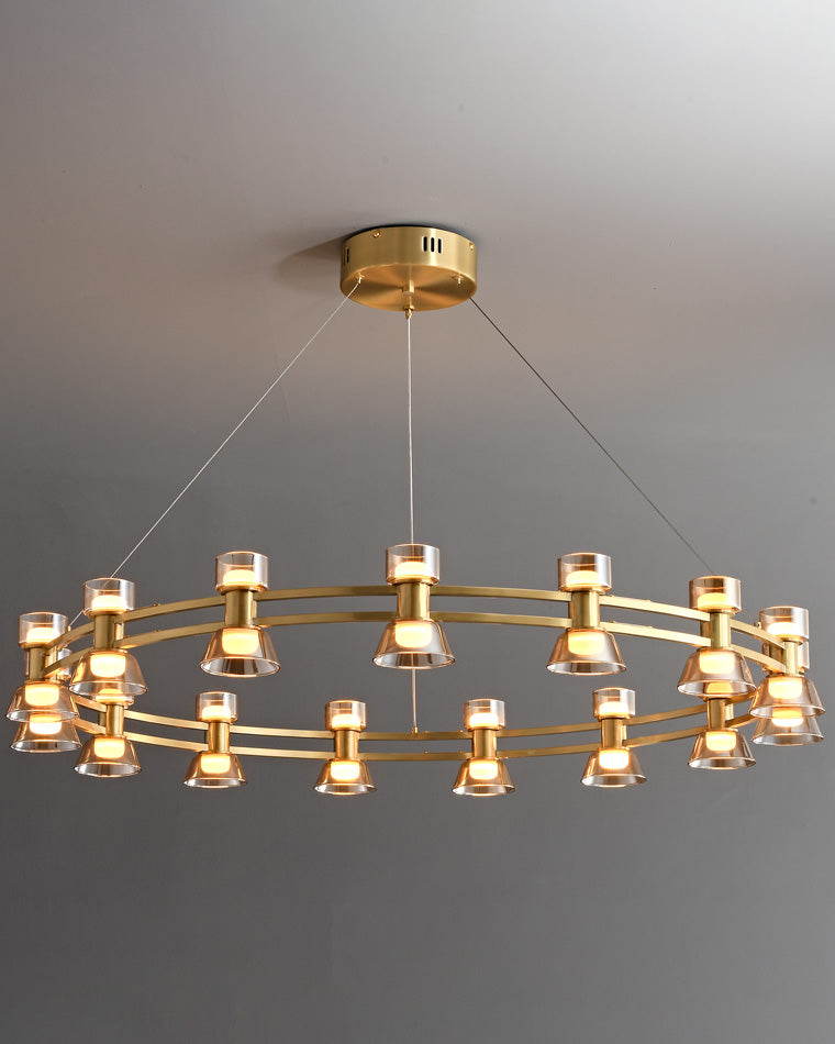 WOMO Hanging Lamps Pillar Candle Round Chandelier-WM2224