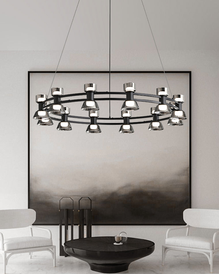 WOMO Hanging Lamps Pillar Candle Round Chandelier-WM2224