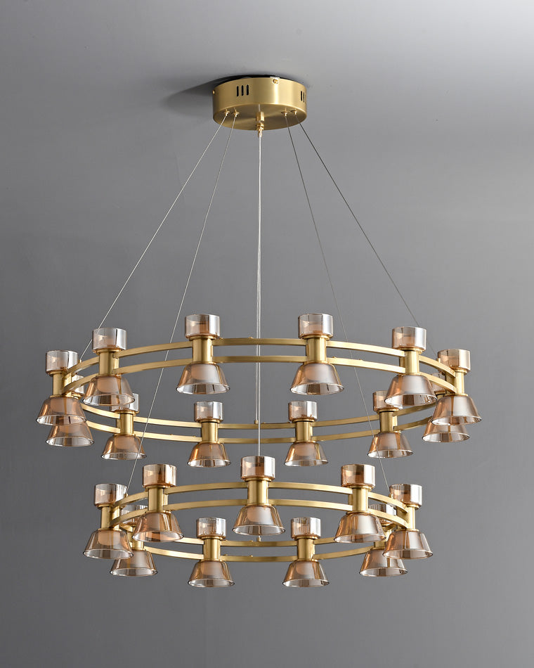 WOMO Hanging Lamps Pillar Candle Round Chandelier-WM2224