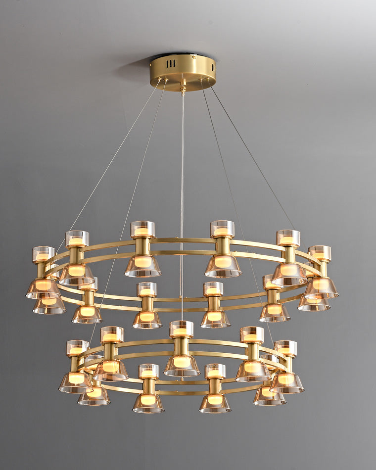 WOMO Hanging Lamps Pillar Candle Round Chandelier-WM2224