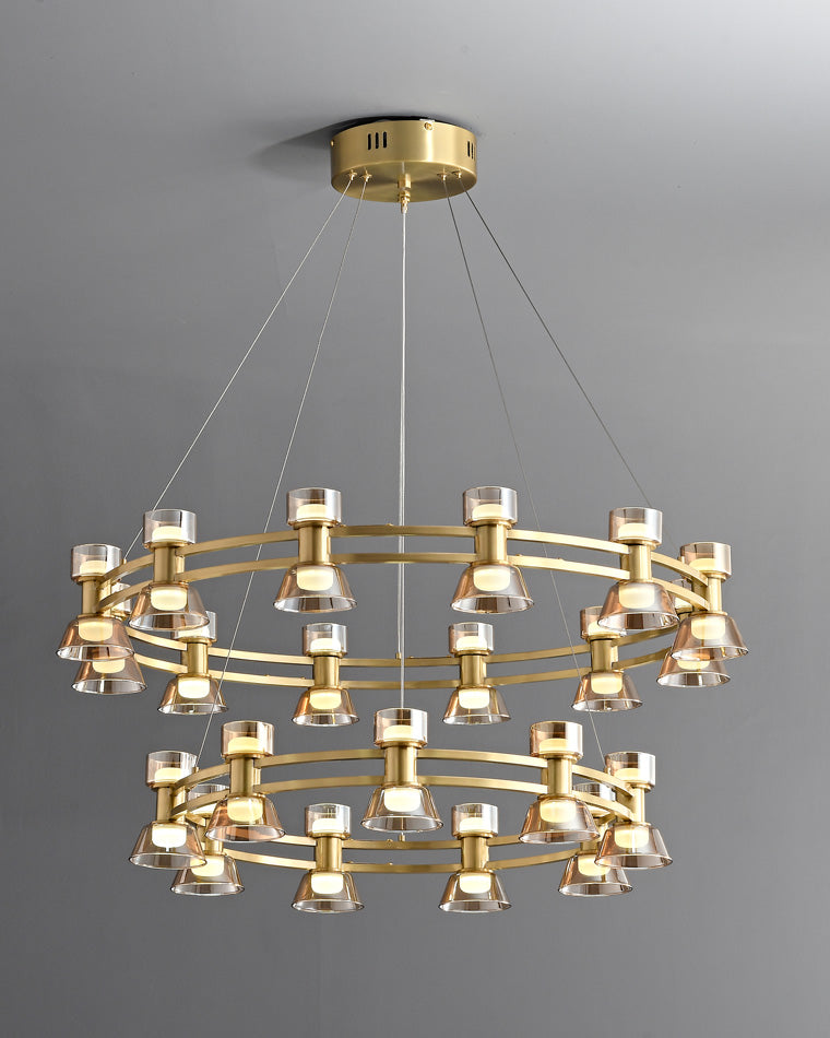 WOMO Hanging Lamps Pillar Candle Round Chandelier-WM2224