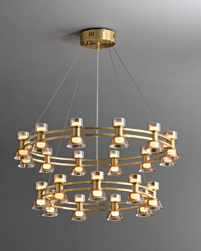 WOMO Hanging Lamps Pillar Candle Round Chandelier-WM2224