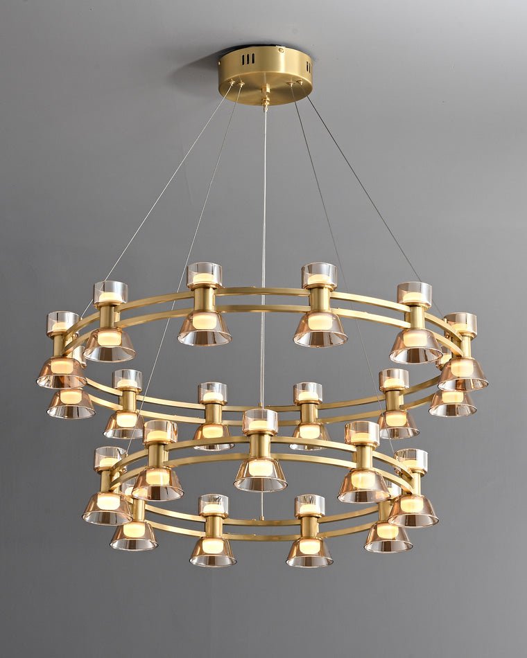 WOMO Hanging Lamps Pillar Candle Round Chandelier-WM2224