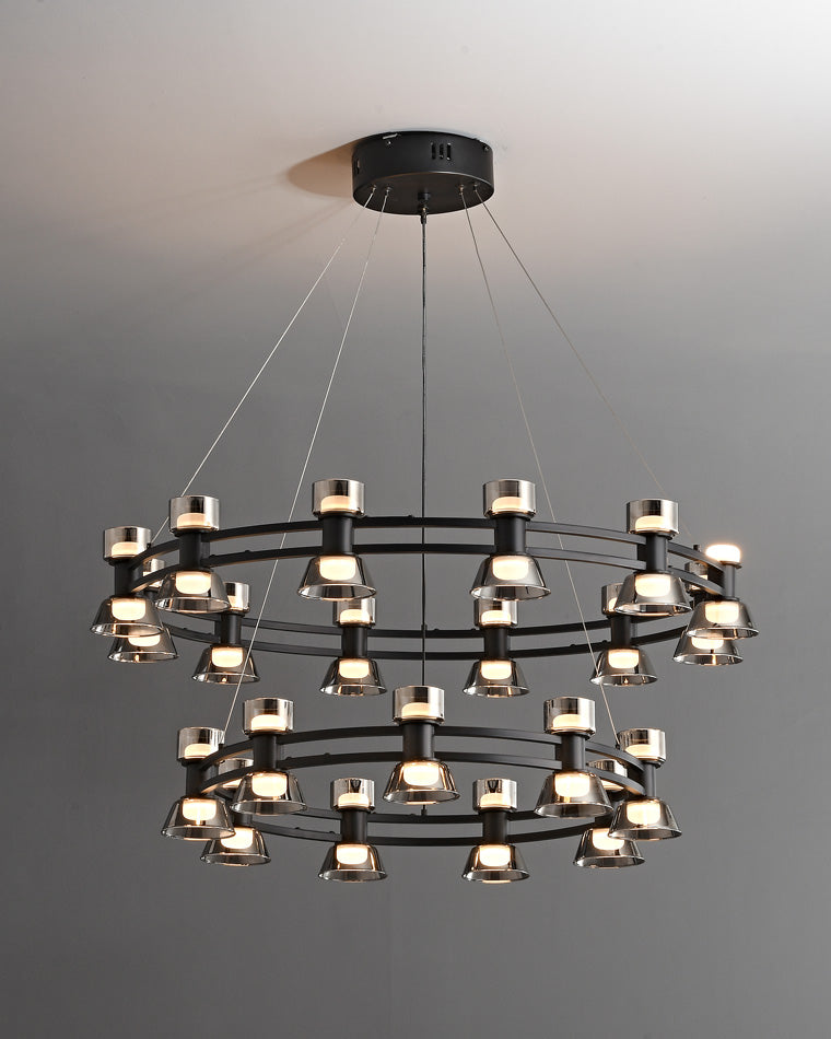 WOMO Hanging Lamps Pillar Candle Round Chandelier-WM2224
