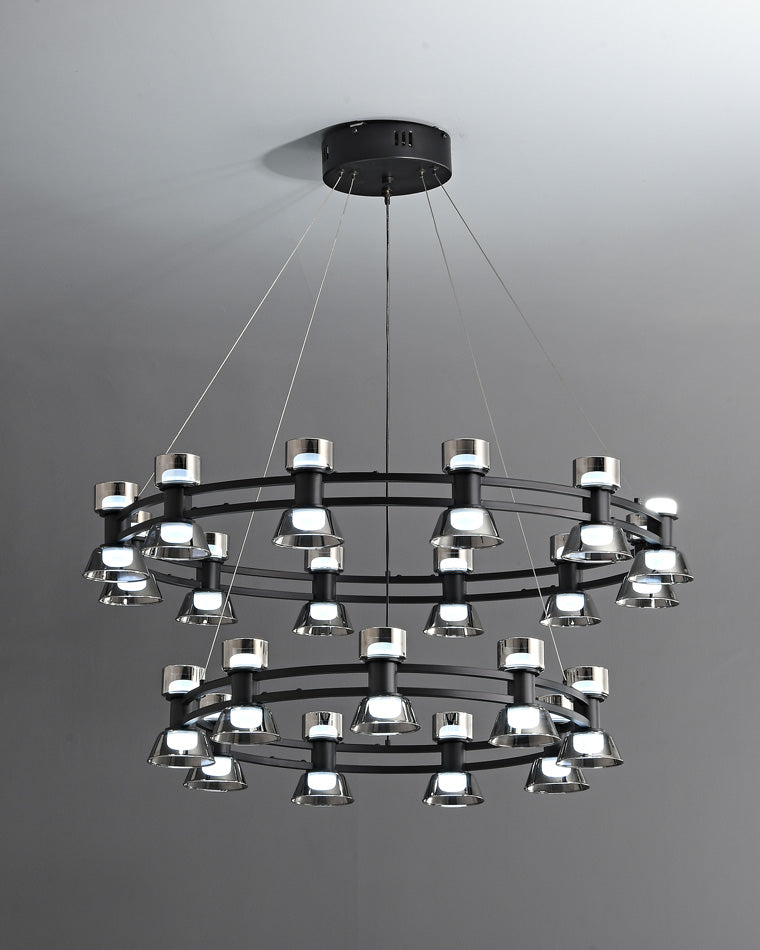 WOMO Hanging Lamps Pillar Candle Round Chandelier-WM2224