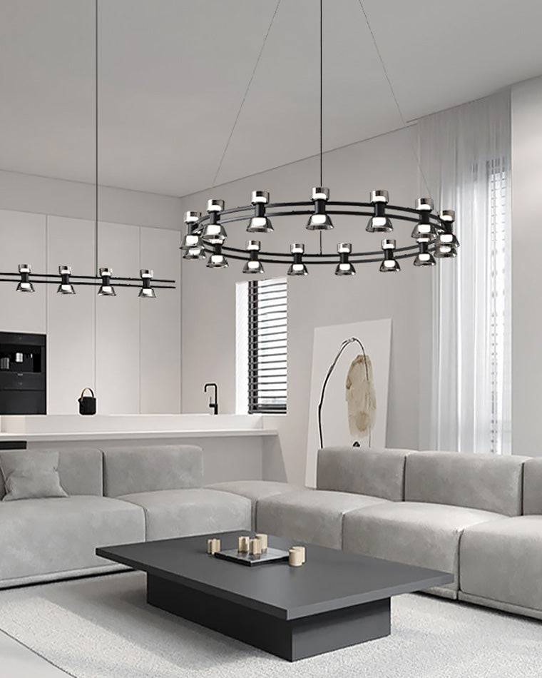 WOMO Hanging Lamps Pillar Candle Round Chandelier-WM2224