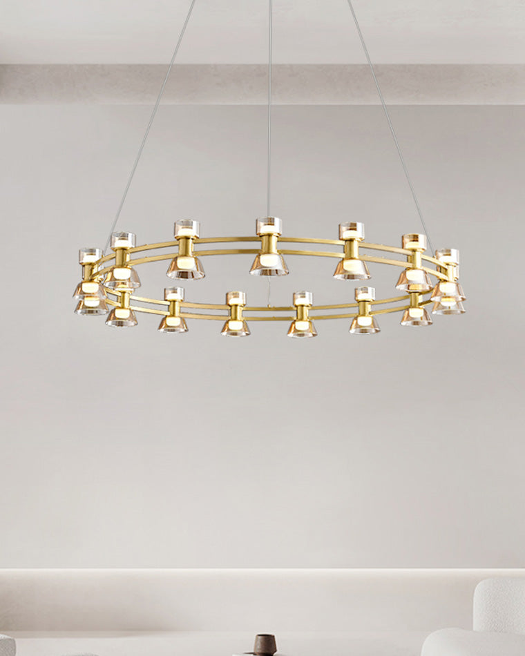 WOMO Hanging Lamps Pillar Candle Round Chandelier-WM2224