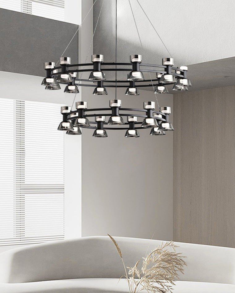 WOMO Hanging Lamps Pillar Candle Round Chandelier-WM2224