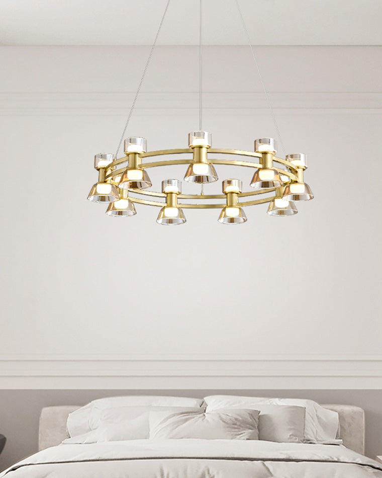 WOMO Hanging Lamps Pillar Candle Round Chandelier-WM2224
