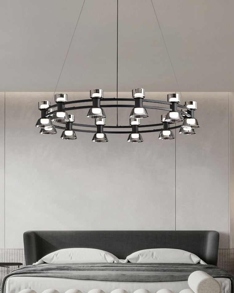 WOMO Hanging Lamps Pillar Candle Round Chandelier-WM2224