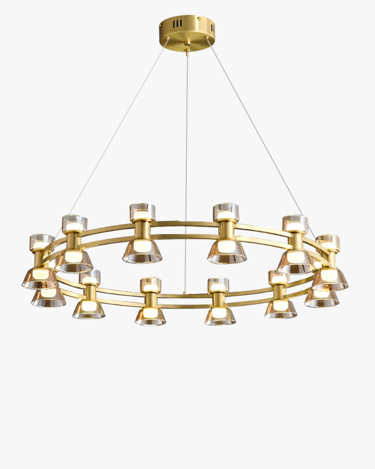 WOMO Hanging Lamps Pillar Candle Round Chandelier-WM2224