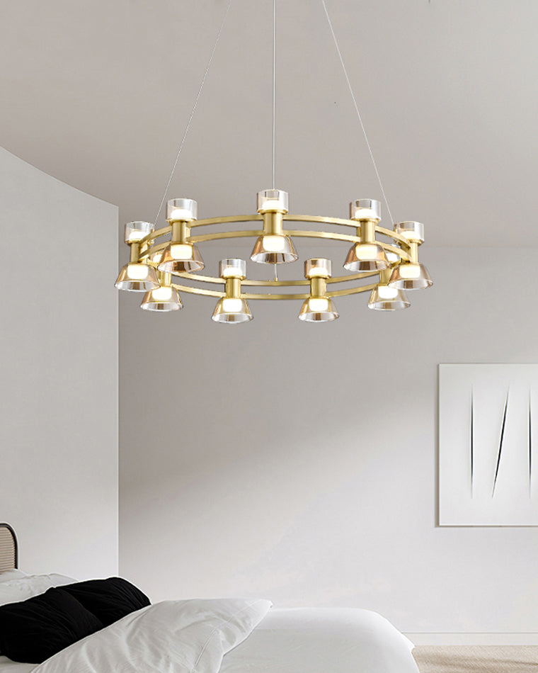 WOMO Hanging Lamps Pillar Candle Round Chandelier-WM2224