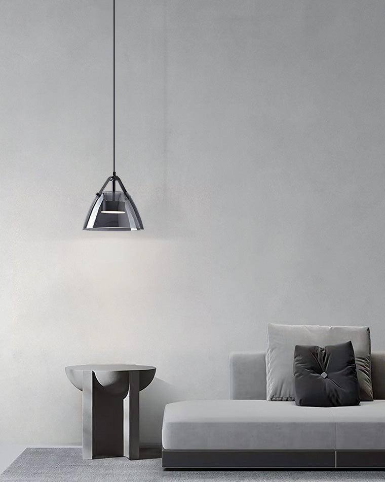 Lámpara colgante WOMO de 3 luces con cristal ahumado - WM2238