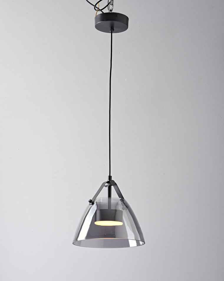 Lámpara colgante WOMO de 3 luces con cristal ahumado - WM2238
