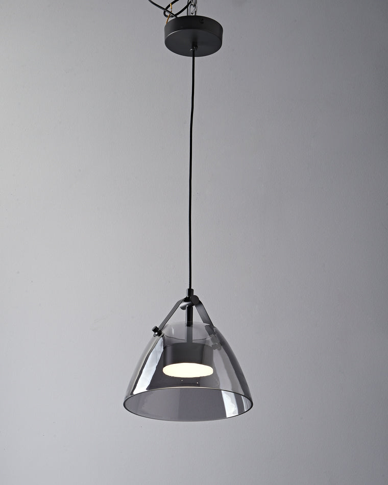 Lámpara colgante WOMO de 3 luces con cristal ahumado - WM2238
