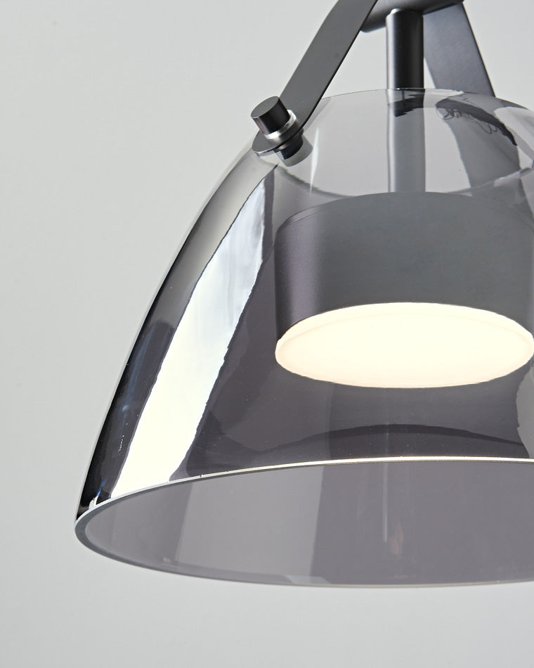 Lámpara colgante WOMO de 3 luces con cristal ahumado - WM2238
