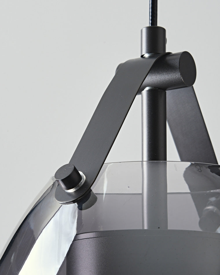 Lámpara colgante WOMO de 3 luces con cristal ahumado - WM2238