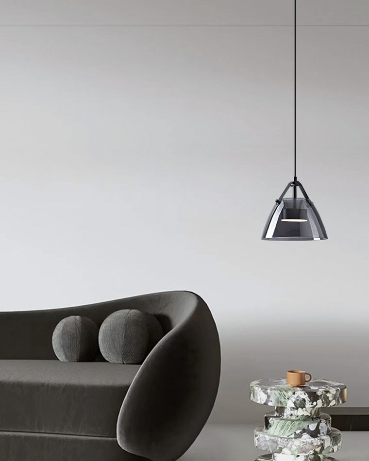 Lámpara colgante WOMO de 3 luces con cristal ahumado - WM2238