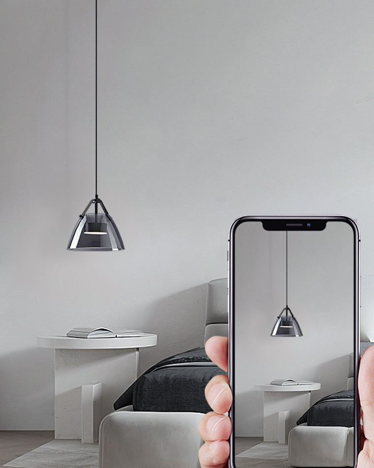 Lámpara colgante WOMO de 3 luces con cristal ahumado - WM2238