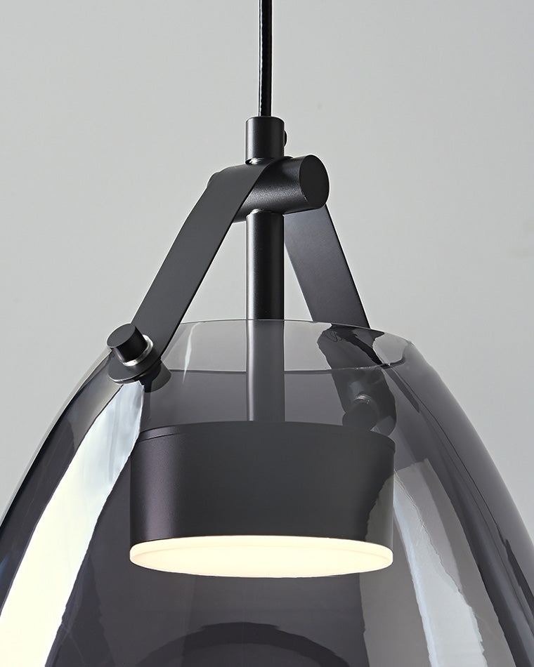 Lámpara colgante WOMO de 3 luces con cristal ahumado - WM2238