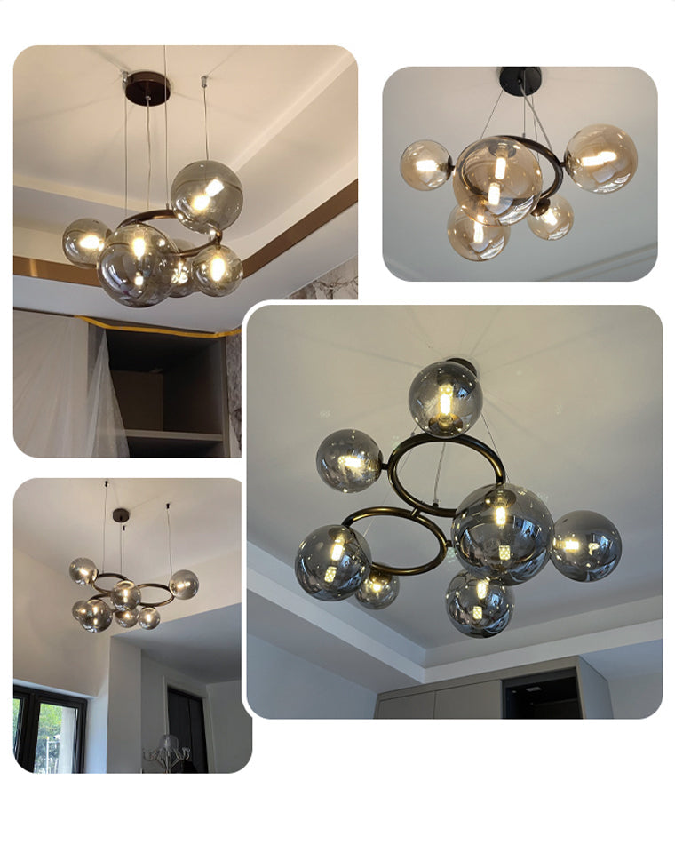 WOMO Lámparas Colgantes Colored Glass Ball Chandelier-WM2253