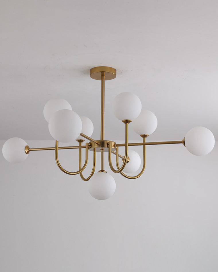 WOMO Lámparas Colgantes de Globo de Cristal con Brazos de Latón-WM2255