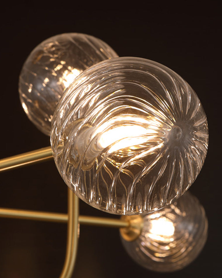 WOMO Lámparas Colgantes de Globo de Cristal con Brazos de Latón-WM2255