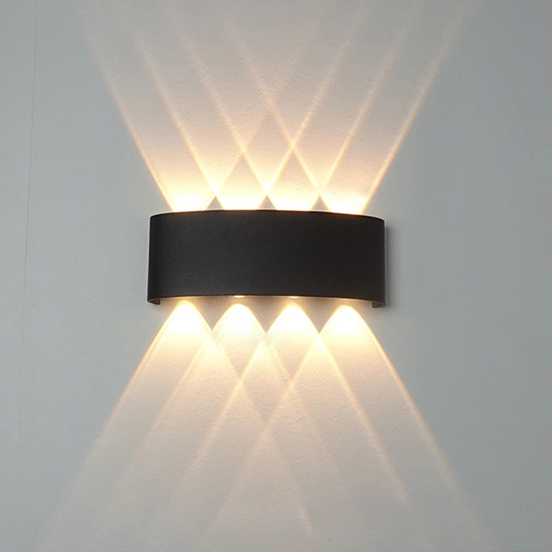 WOMO Aplique de pared para exteriores con iluminación vertical y horizontal - WM9084