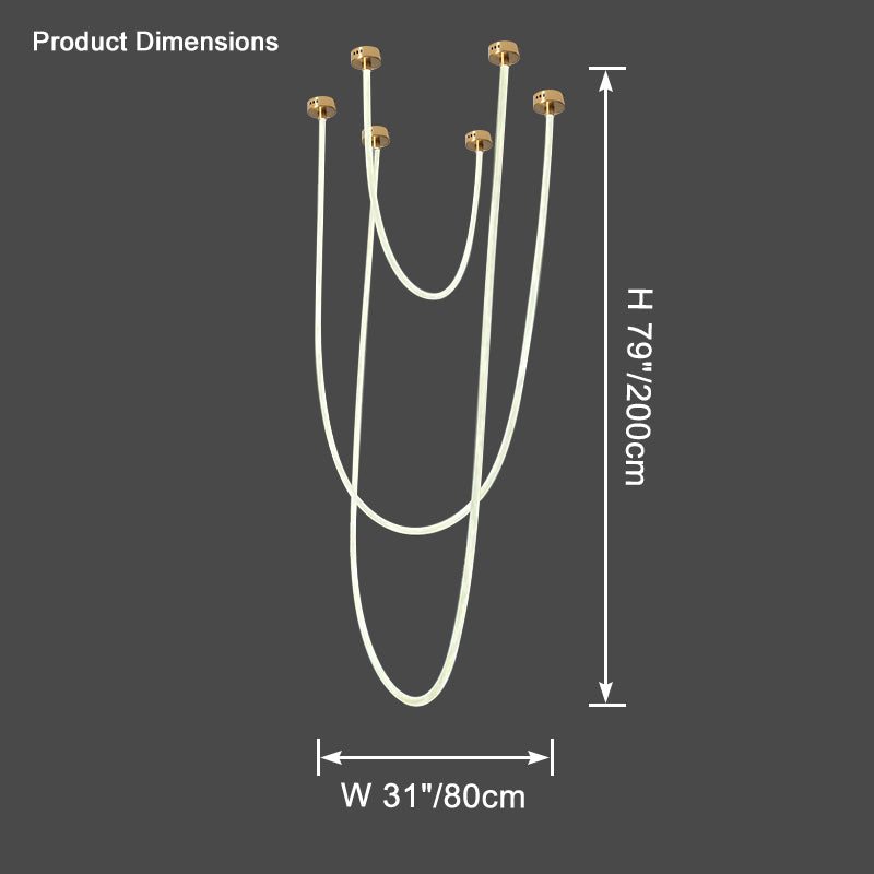 WOMO LED Pendant Lights with Rope - WM2312