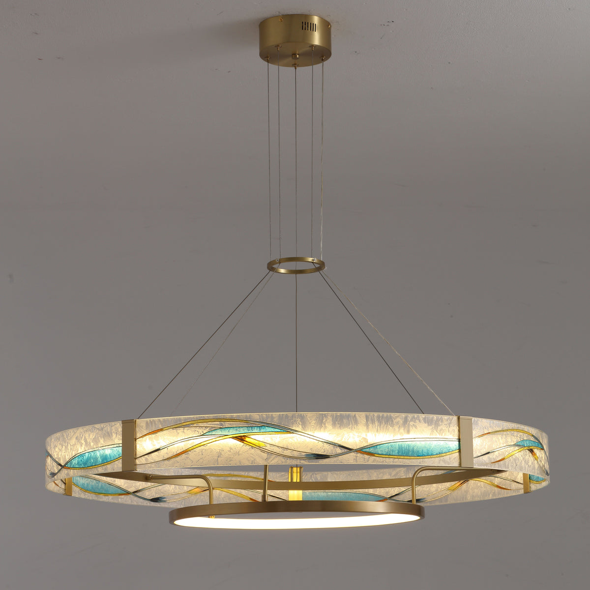 WOMO Round Glass Dining Pendant Lights -WM2335