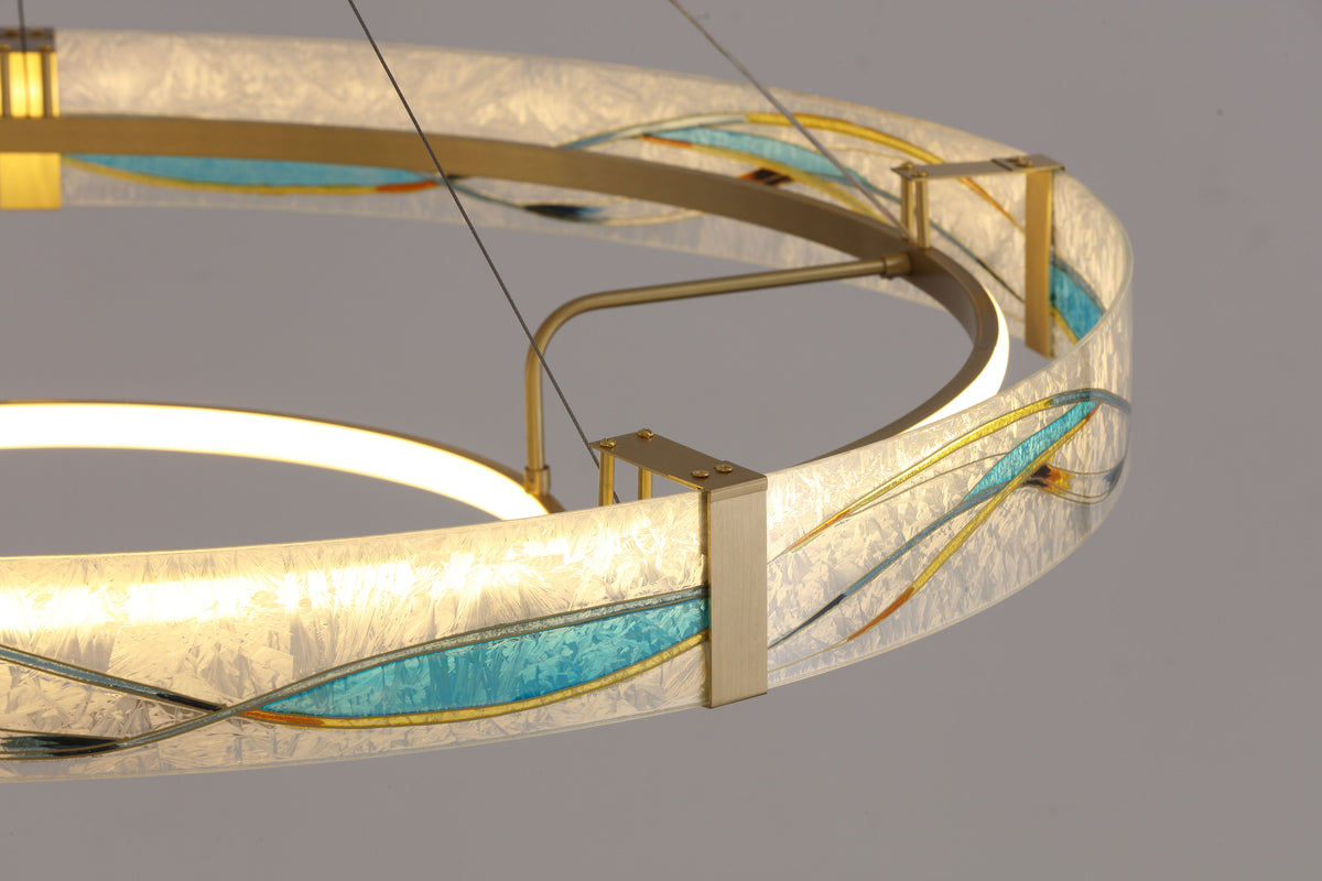 WOMO Round Glass Dining Pendant Lights -WM2335