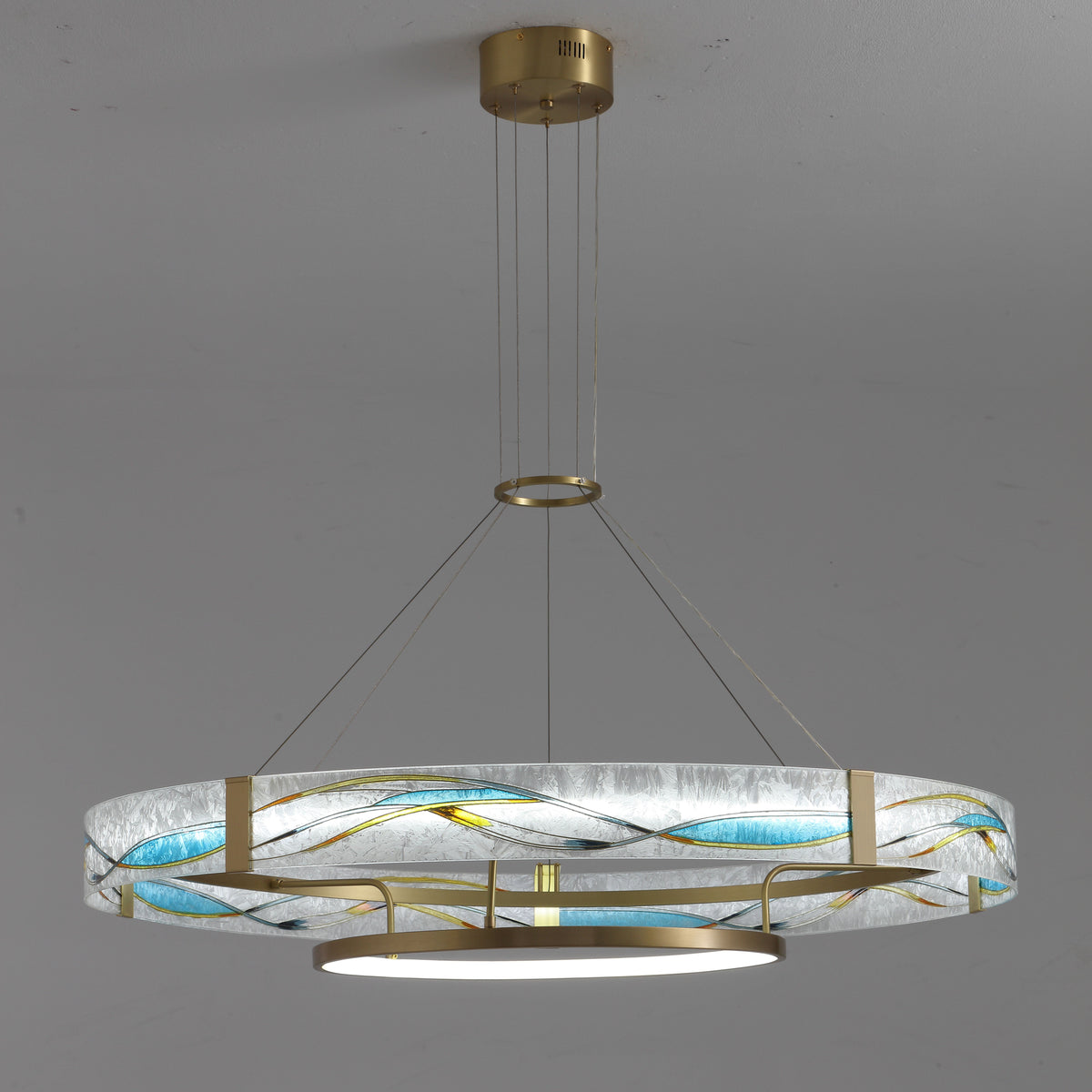 WOMO Round Glass Dining Pendant Lights -WM2335