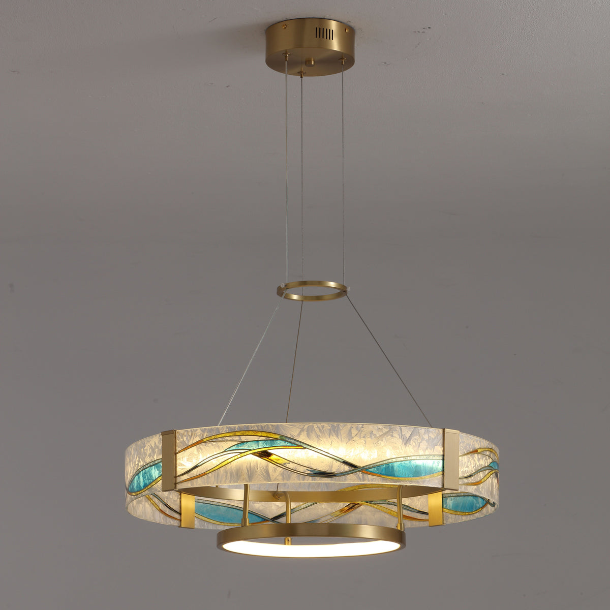 WOMO Round Glass Dining Pendant Lights -WM2335