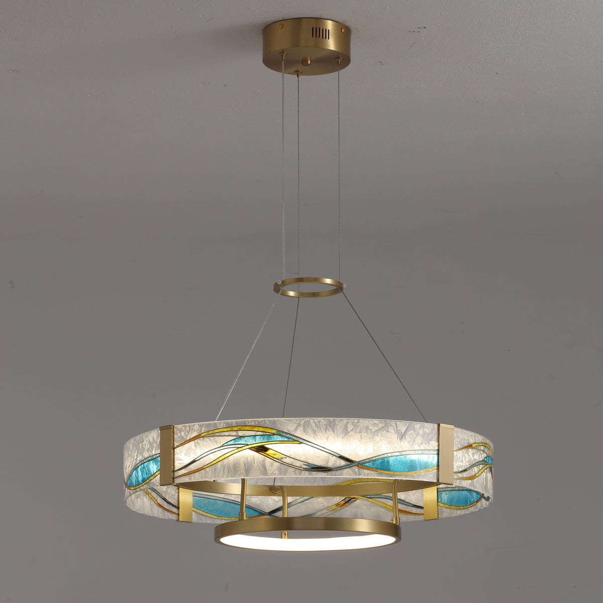 WOMO Round Glass Dining Pendant Lights -WM2335